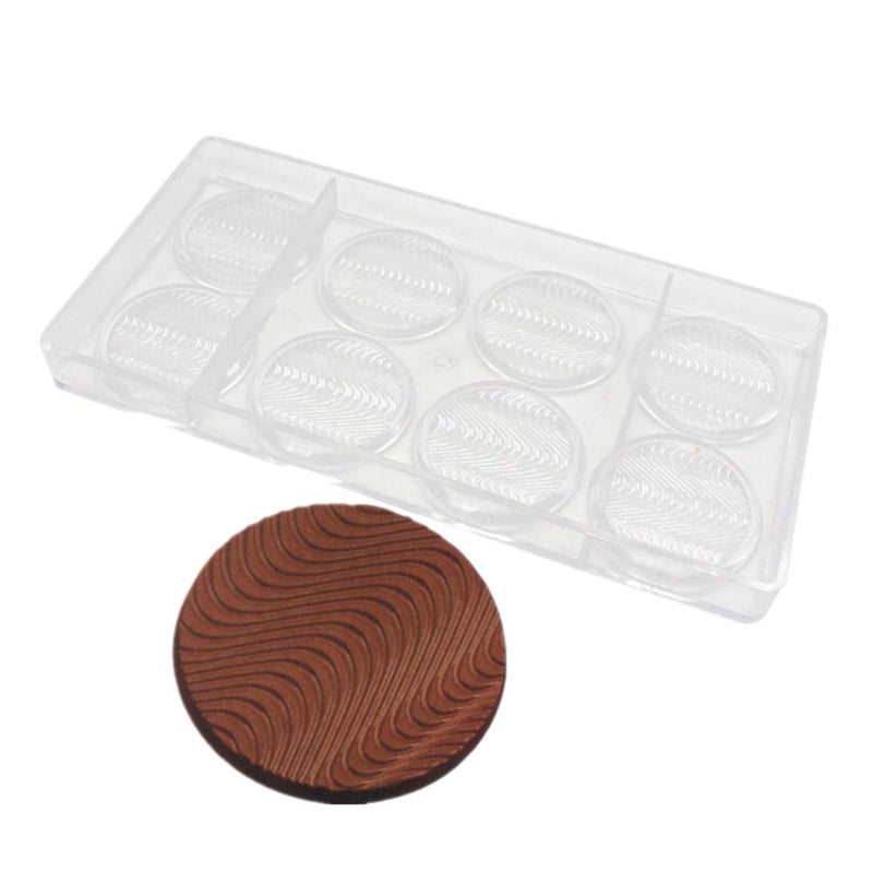 Round Cookie Shape Polycarbonate Chocolate Mold Medal Chocolate Maker DIY Chocolate Mould